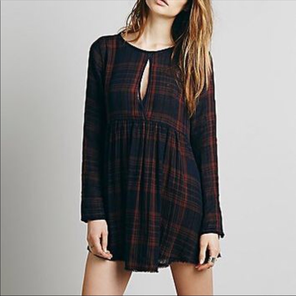 Free People Plaid Flannel Tunic